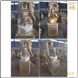 印刷發明者人物銅雕塑?