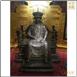 室內(nèi)雍正皇帝銅雕 