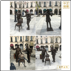 室外音樂(lè)人物雕塑鑄造