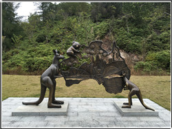袋鼠銅雕